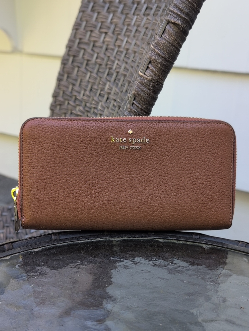 Kate Spade Brown Zip Around Wallet